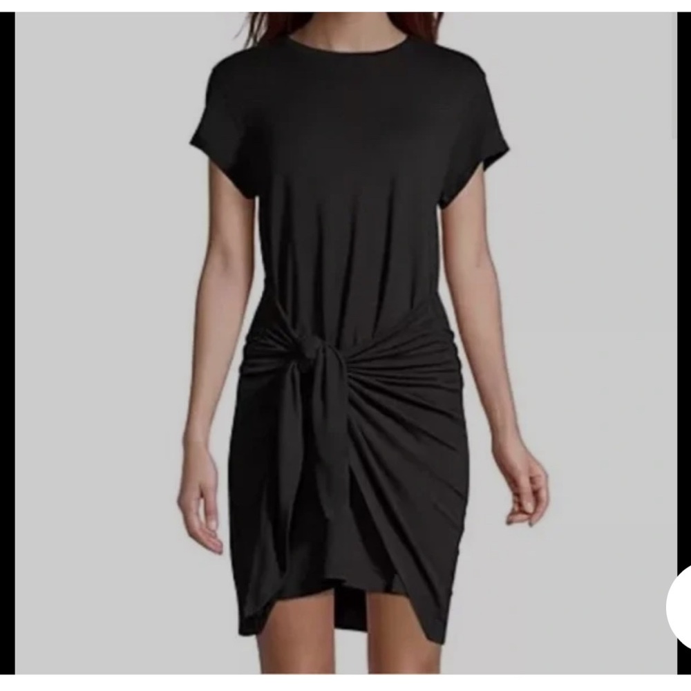 Wilfred Black Knot-Front T-Shirt Dress